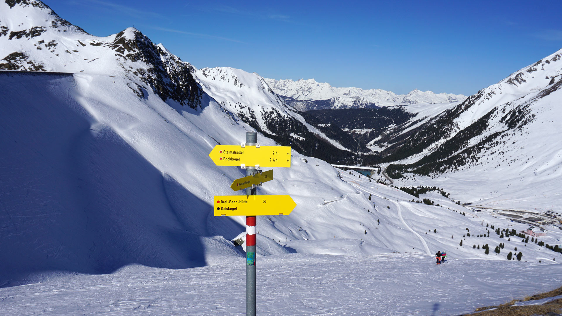 Skitour Neunerkogel von der Talstation DreiSeenLift; Kühtai